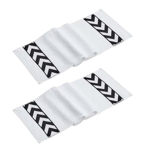 Sergeant 30x100 Cm %100 Pamuk(450 GSM) Beyaz 2'li Spor Havlusu Fitness Gym Golf Boks Havlusu
