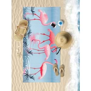 Flamingo Dijital Baskılı 75x150 Cm Plaj Havlusu