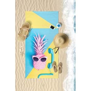 Pineapple Dijital Baskılı 75x150 Cm Plaj Havlusu