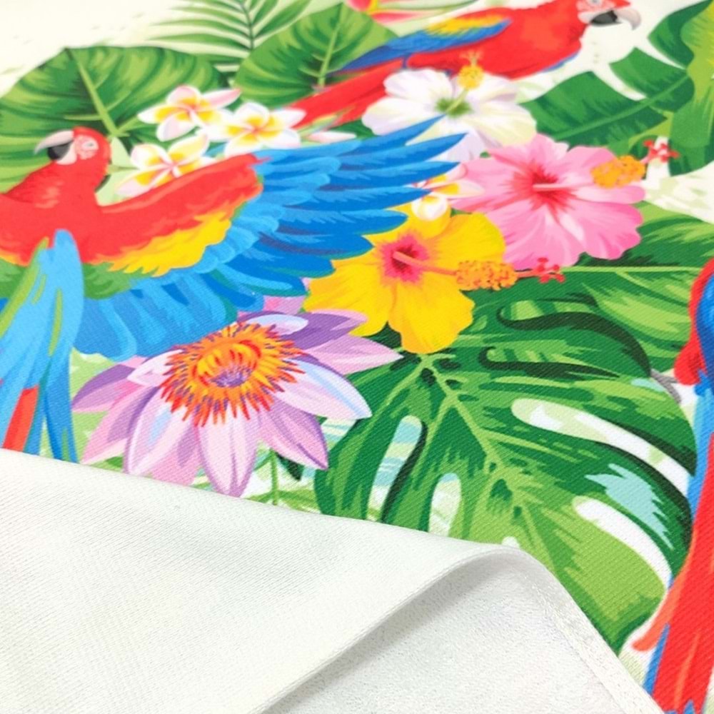 Parrot Flower Dijital Baskılı 75x150 Cm Plaj Havlusu