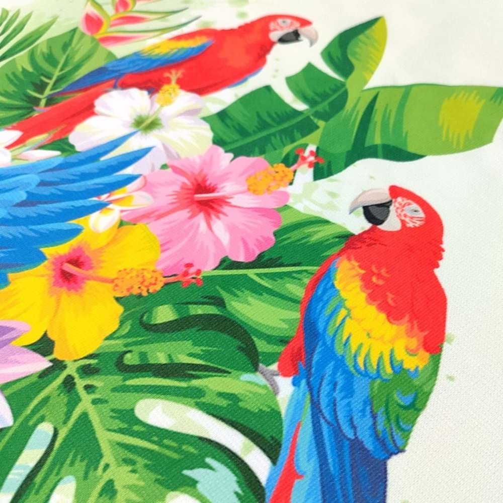 Parrot Flower Dijital Baskılı 75x150 Cm Plaj Havlusu