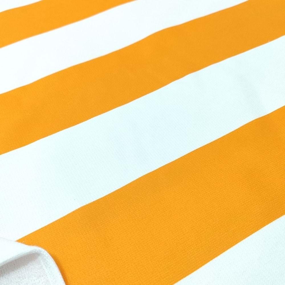 Çizgili Dijital Baskılı 75x150 Cm Plaj Havlusu SARI