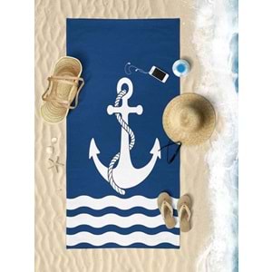 ANCHOR Dijital Baskılı 75x150 Cm Plaj Havlusu