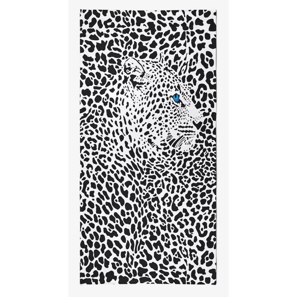 BLACK LEOPARD Dijital Baskılı 75x150 Cm Plaj Havlusu