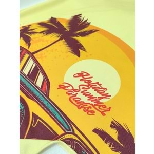 TONG BEACH CAR Dijital Baskılı 75x150 Cm Plaj Havlusu