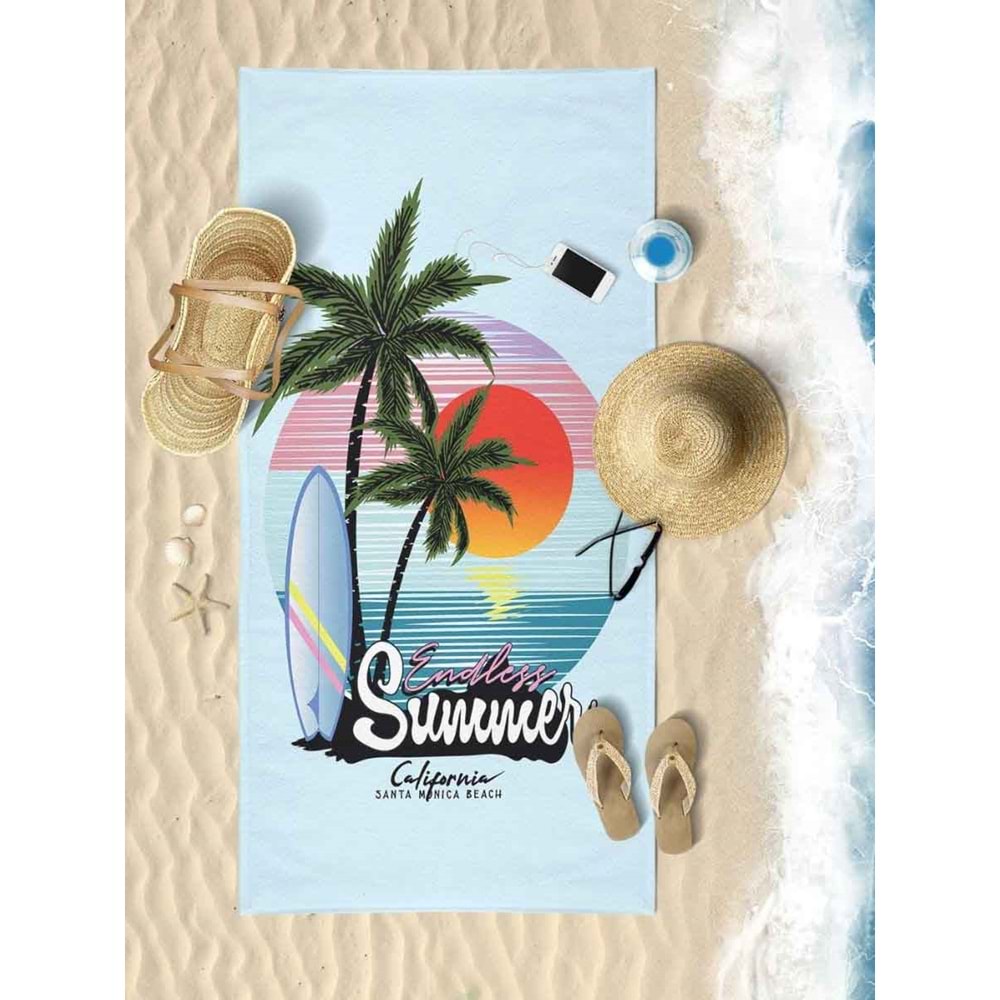 ENDLESS SUMMER Dijital Baskılı 75x150 Cm Plaj Havlusu