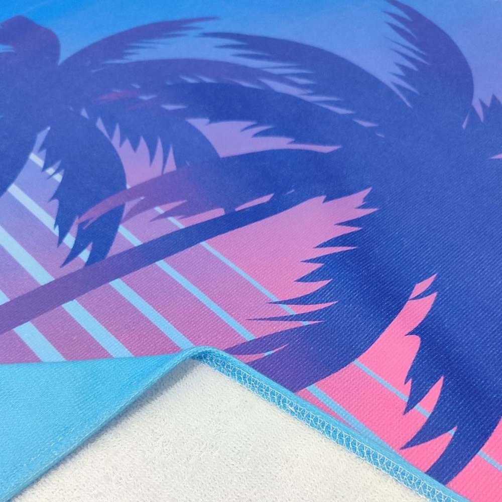 MIAMI BEACH Dijital Baskılı 75x150 Cm Plaj Havlusu