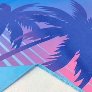 MIAMI BEACH Dijital Baskılı 75x150 Cm Plaj Havlusu