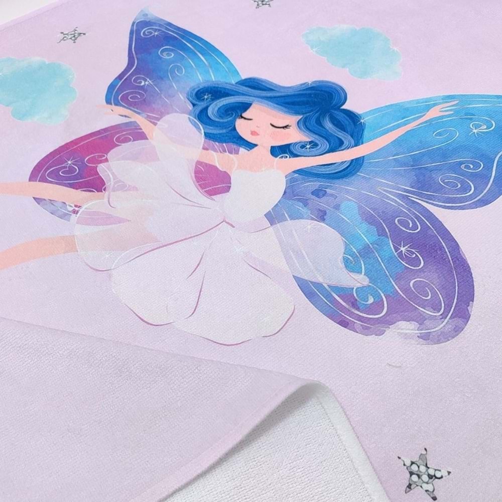 Sevimli Peri Dijital Baskılı 70x140 Cm Çocuk Plaj Havlusu
