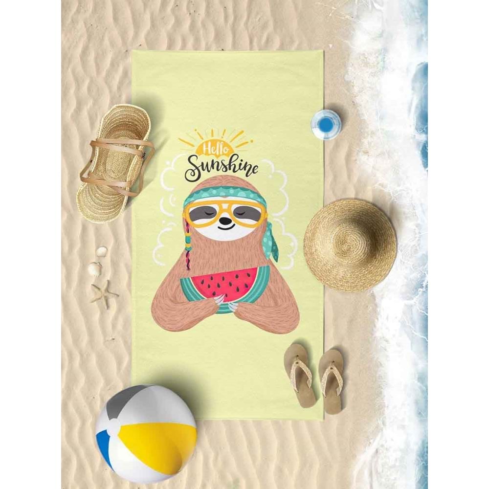 Hello Sunshine Dijital Baskılı 70x140 Cm Çocuk Plaj Havlusu