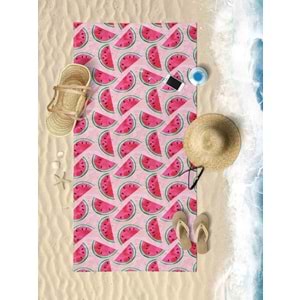 Karpuz Desen Dijital Baskılı 75x150 Cm Plaj Havlusu