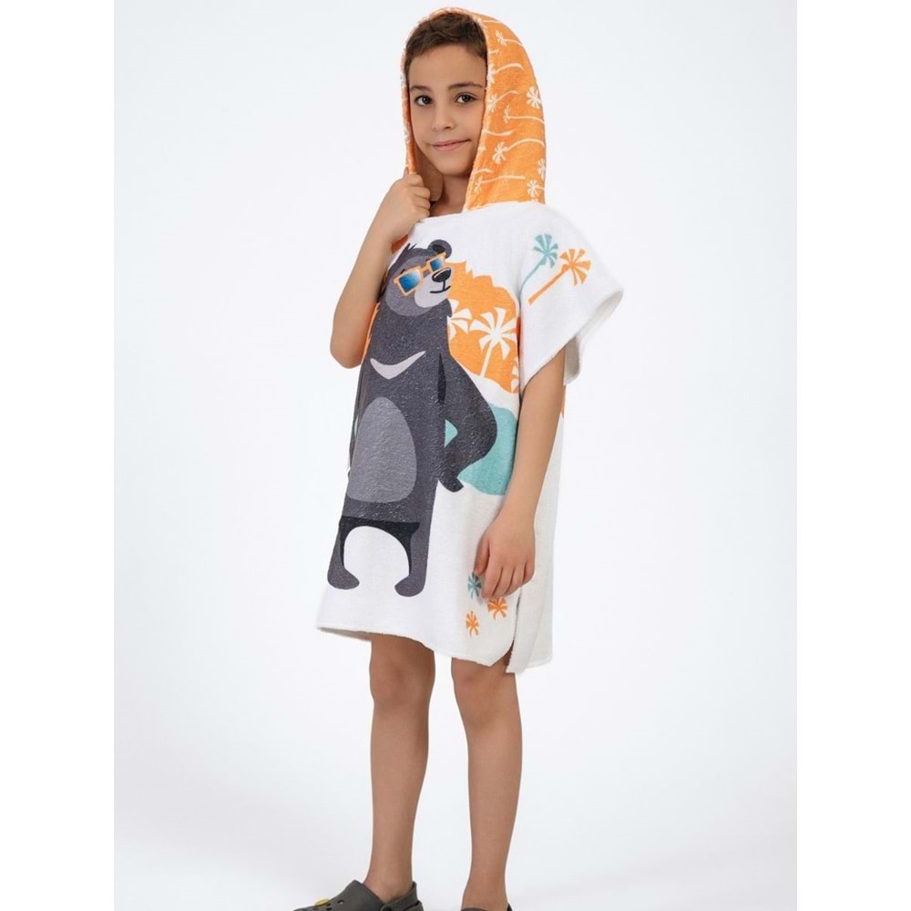 Cool Bear Çocuk Panço Plaj Havlusu 5-6 Yaş