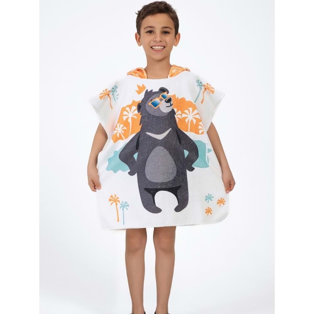Cool Bear Çocuk Panço Plaj Havlusu 5-6 Yaş