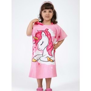 Unicorn Desen Çocuk Panço Plaj Havlusu