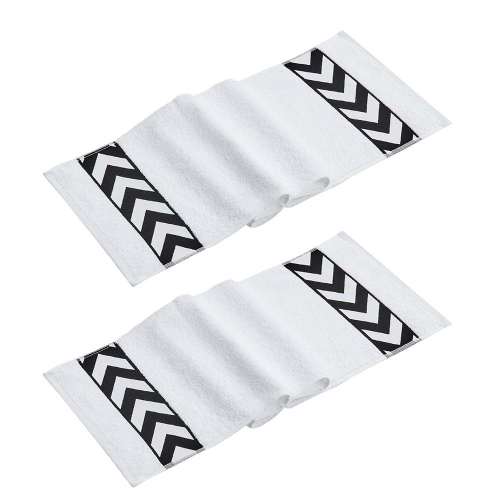 Sergeant 30x100 Cm %100 Pamuk(450 GSM) Beyaz 2'li Spor Havlusu Fitness Gym Golf Boks Havlusu